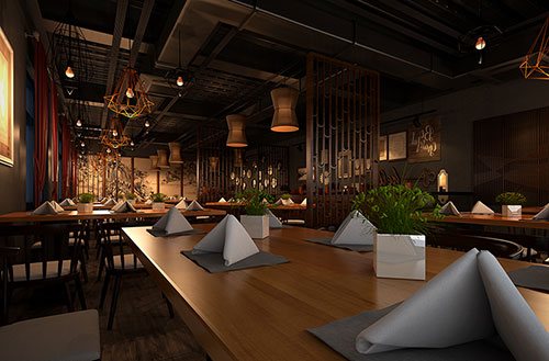 和田简约大气中式风格餐厅设计装修效果图